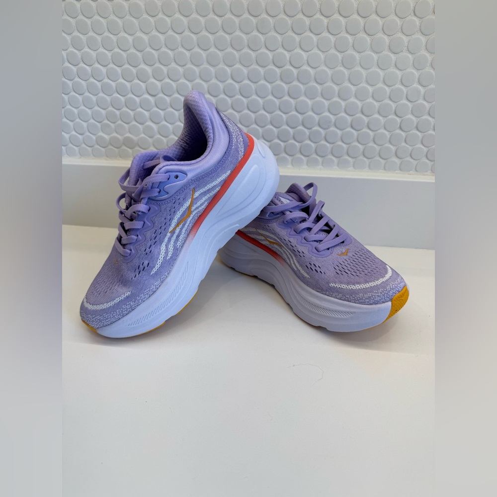 Hoka Bondi 9 Women's Sneakers lavender aster flower starlight glow NEW size 6.5 - Picture 8 of 10